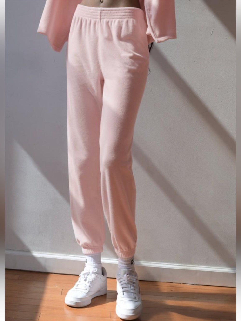 ARITZIA TNA Baby Pink Terry Sweatpants Joggers Elastic Waist XS